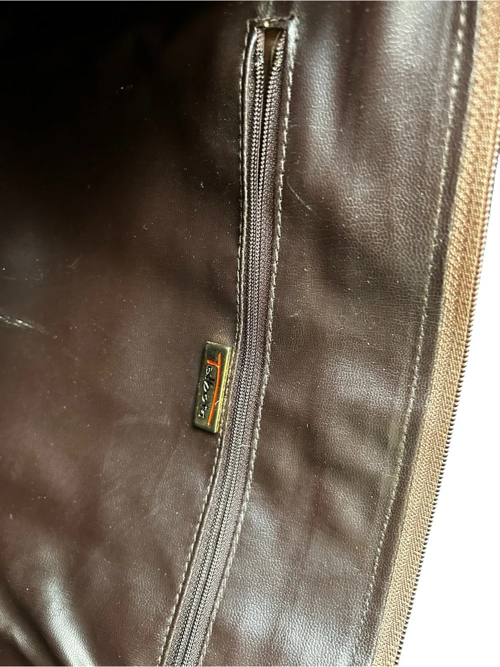 Talbots Beis The Large Work Tote in Cognac Croc Finish